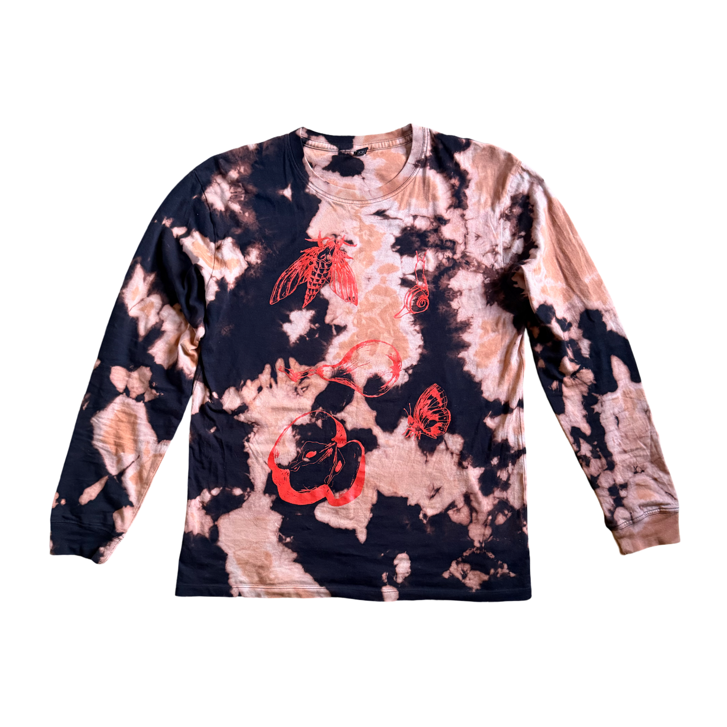 Longsleeve T-Shirt - Garden Print - Bleach