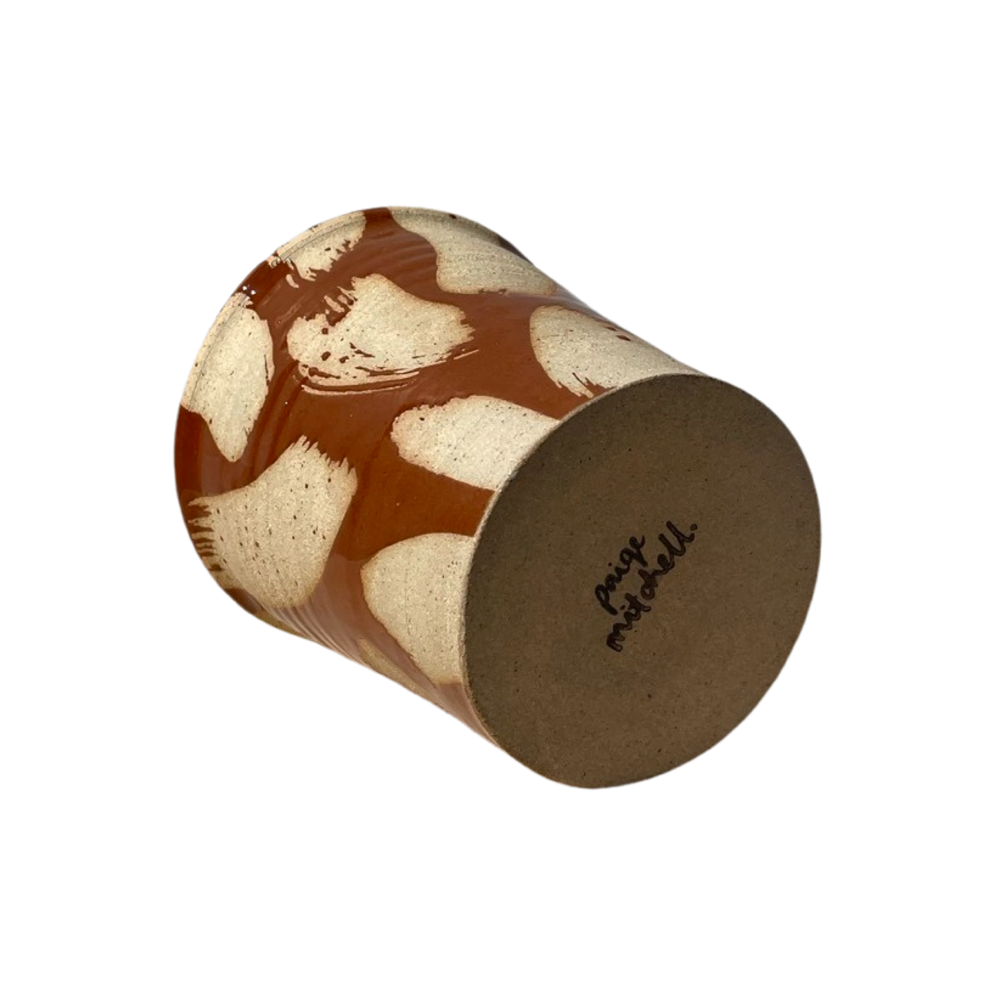 Brush Stroke Pot Brown