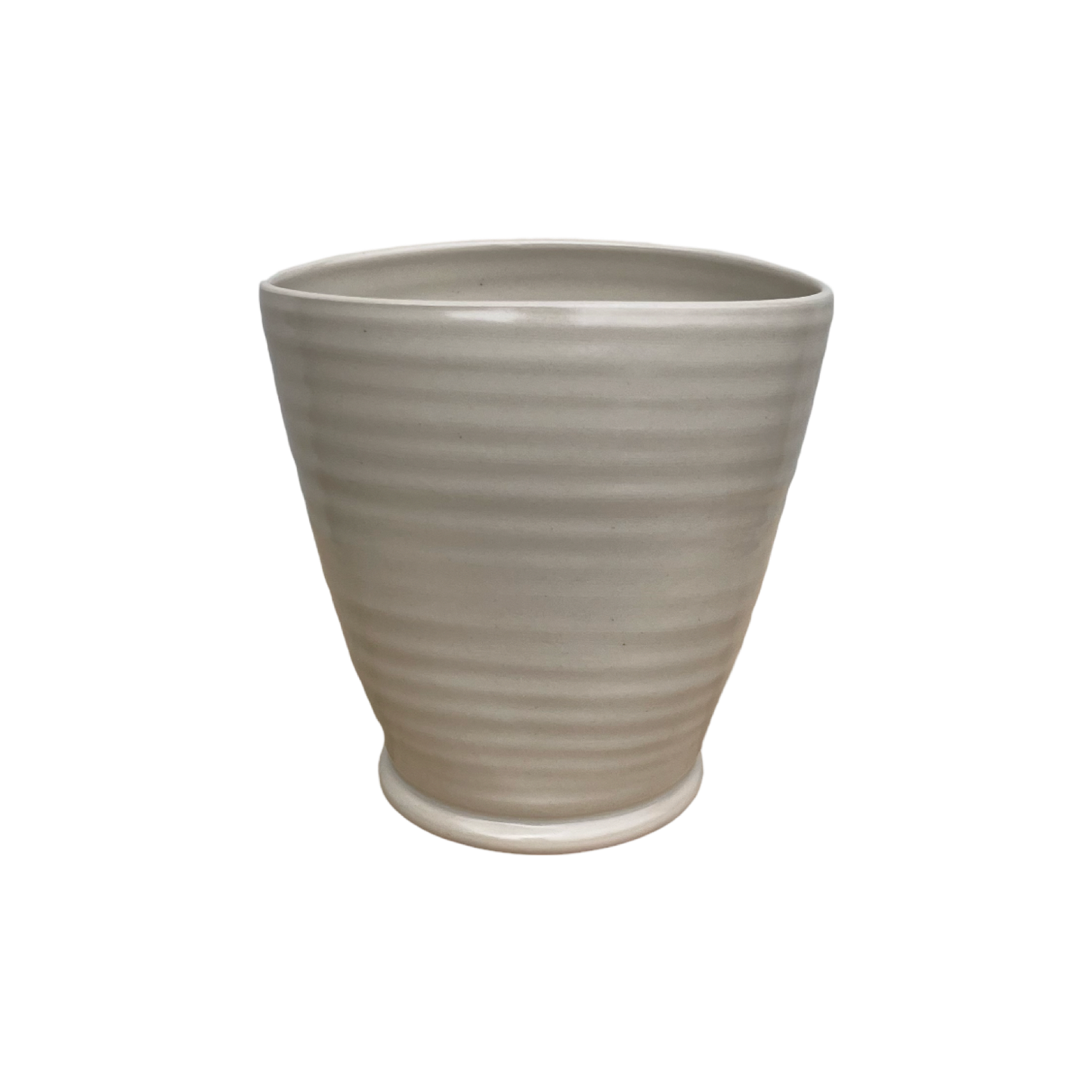 Oval Vase White Stoneware #3