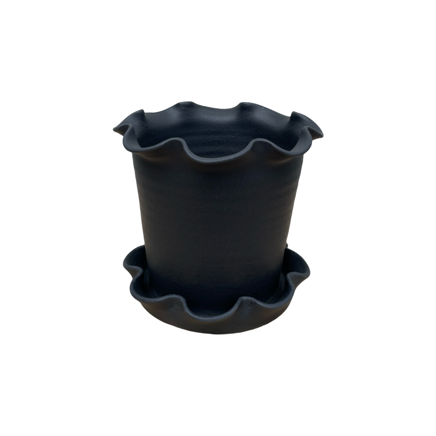 Frilly Pot - Matte Black