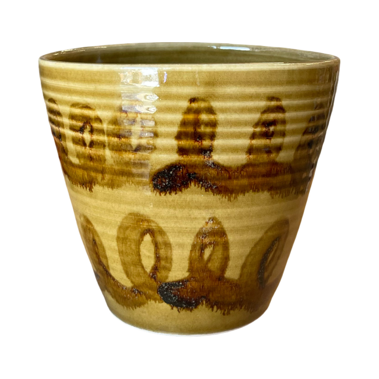 Honey Glaze Oval Vase #1