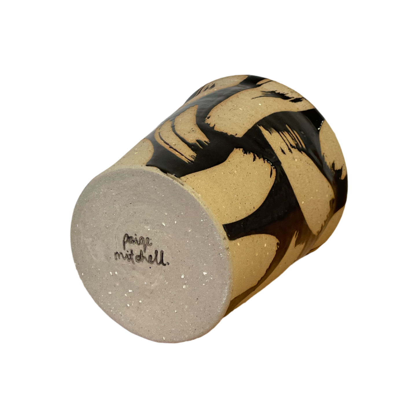 Brush Stroke Pot Black