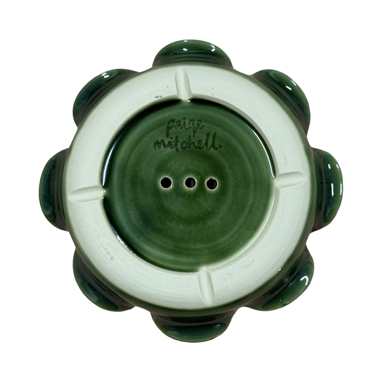 Frilly Soap Dish - Emerald