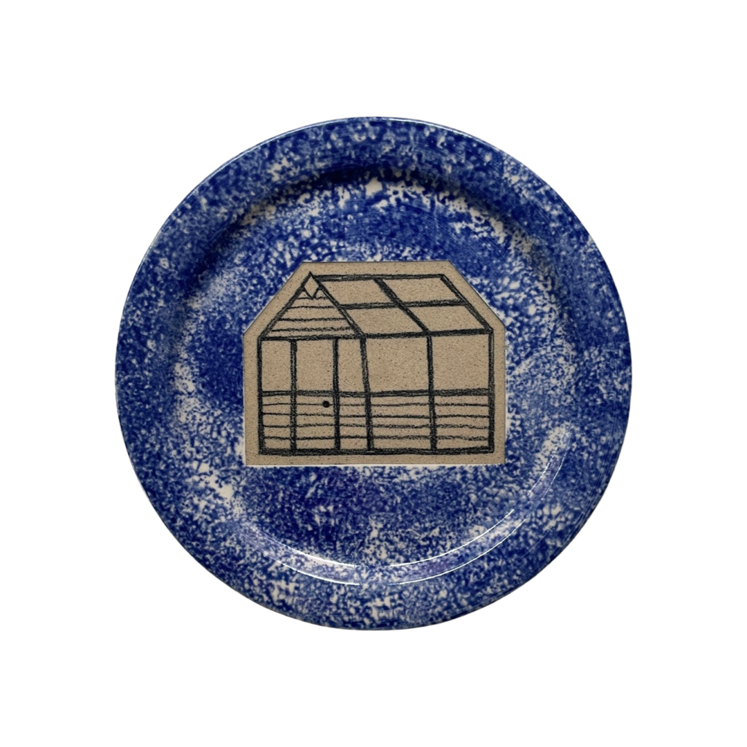 Greenhouse Side Plate Cobalt Speckle