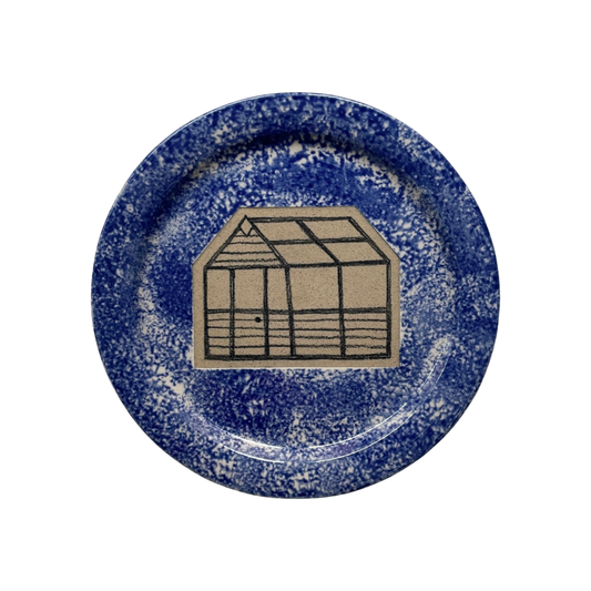 Greenhouse Side Plate Cobalt Speckle