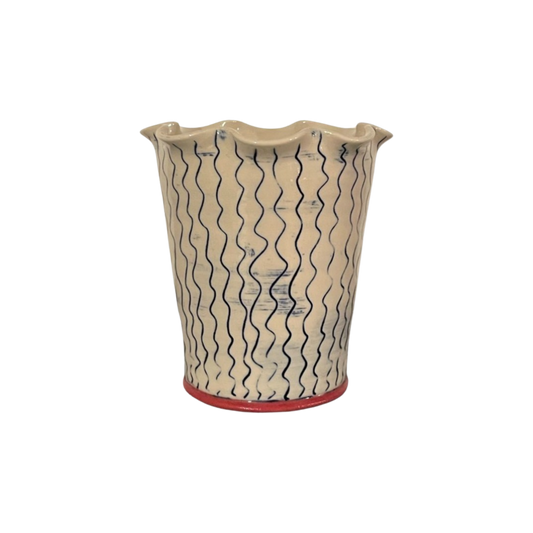 Cobalt Inlay Vase - Small
