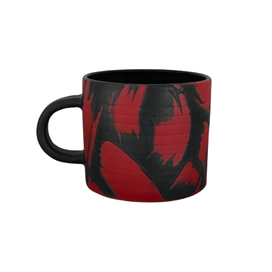 Black and Red Brush Stroke Mug