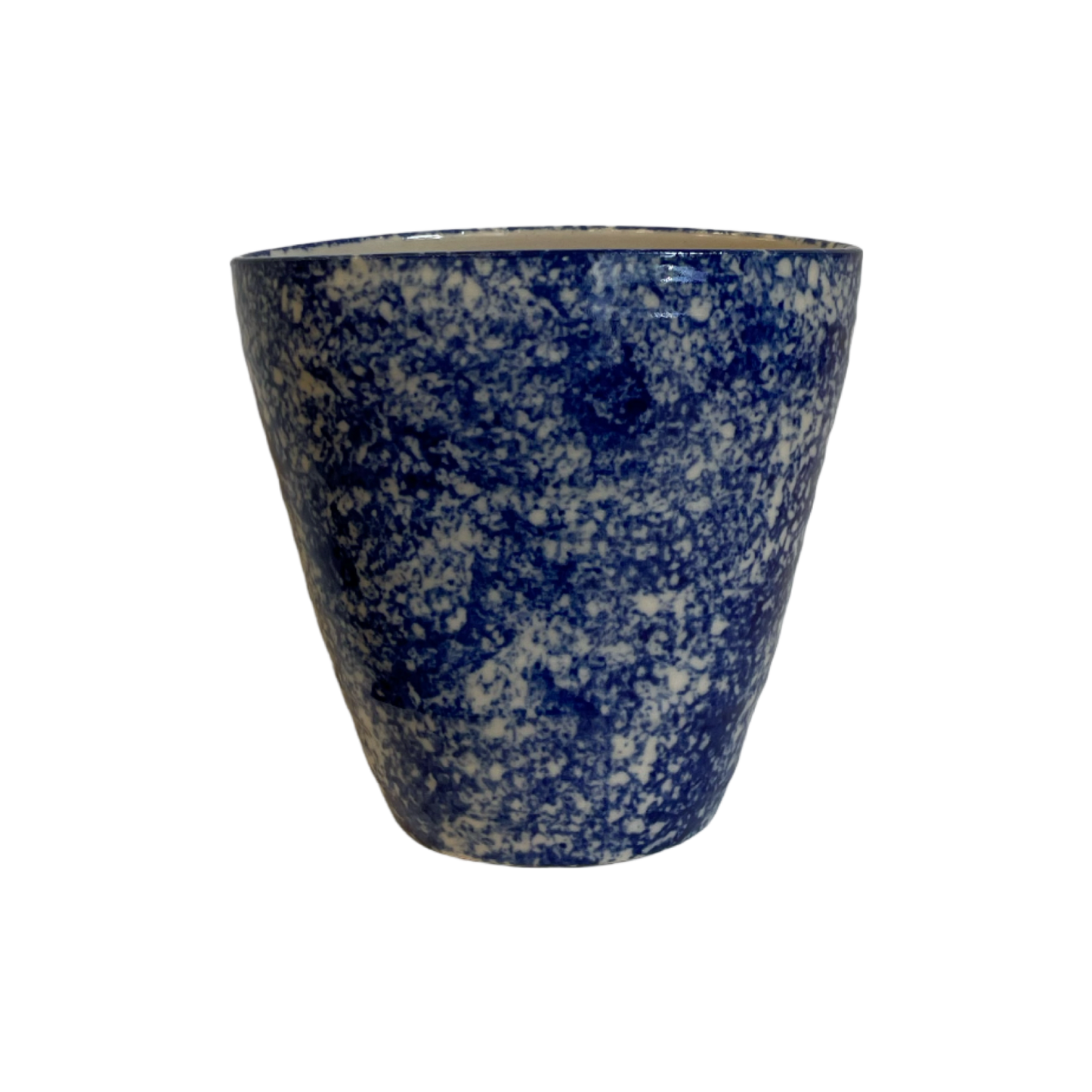 Oval Vase Sponged Cobalt