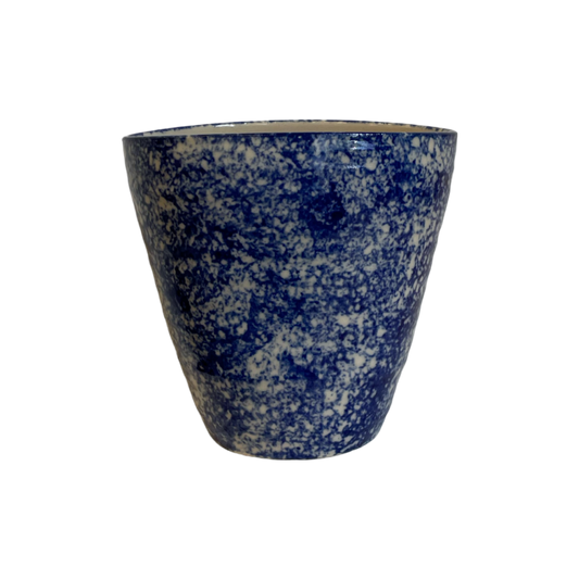 Oval Vase Sponged Cobalt