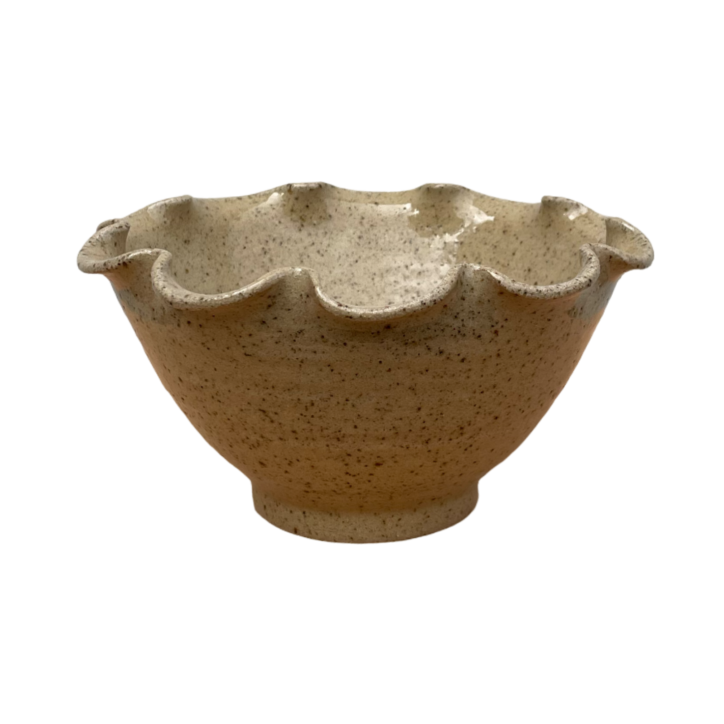 Frilly Stoneware Bowl