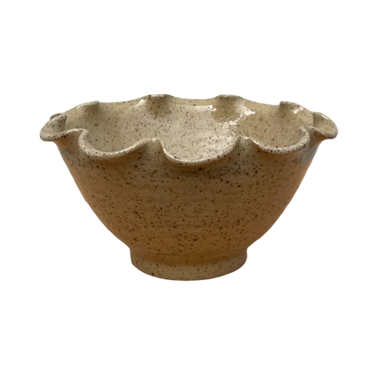 Frilly Stoneware Bowl