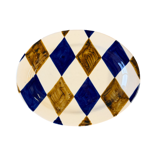 Circus Platter - Blue and Honey
