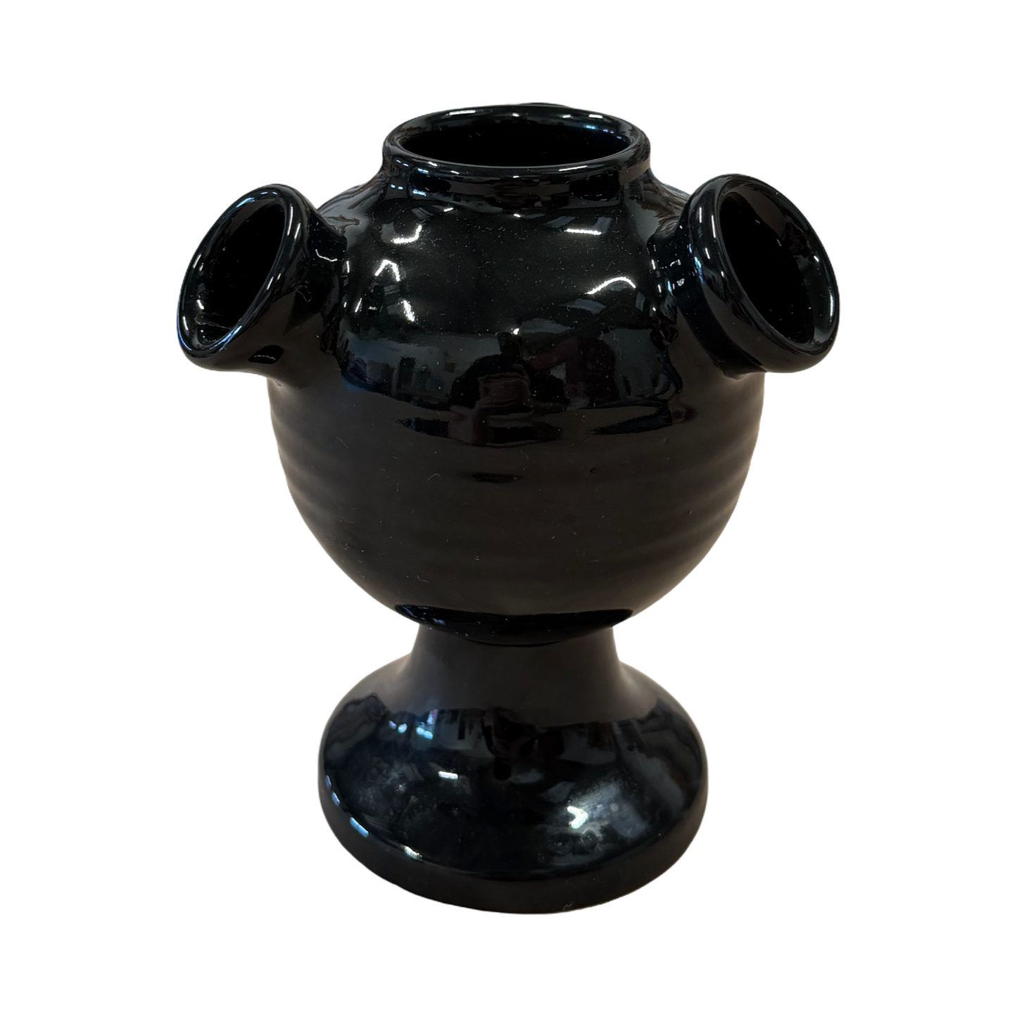 Stoneware Tulipiere - Glossy Black