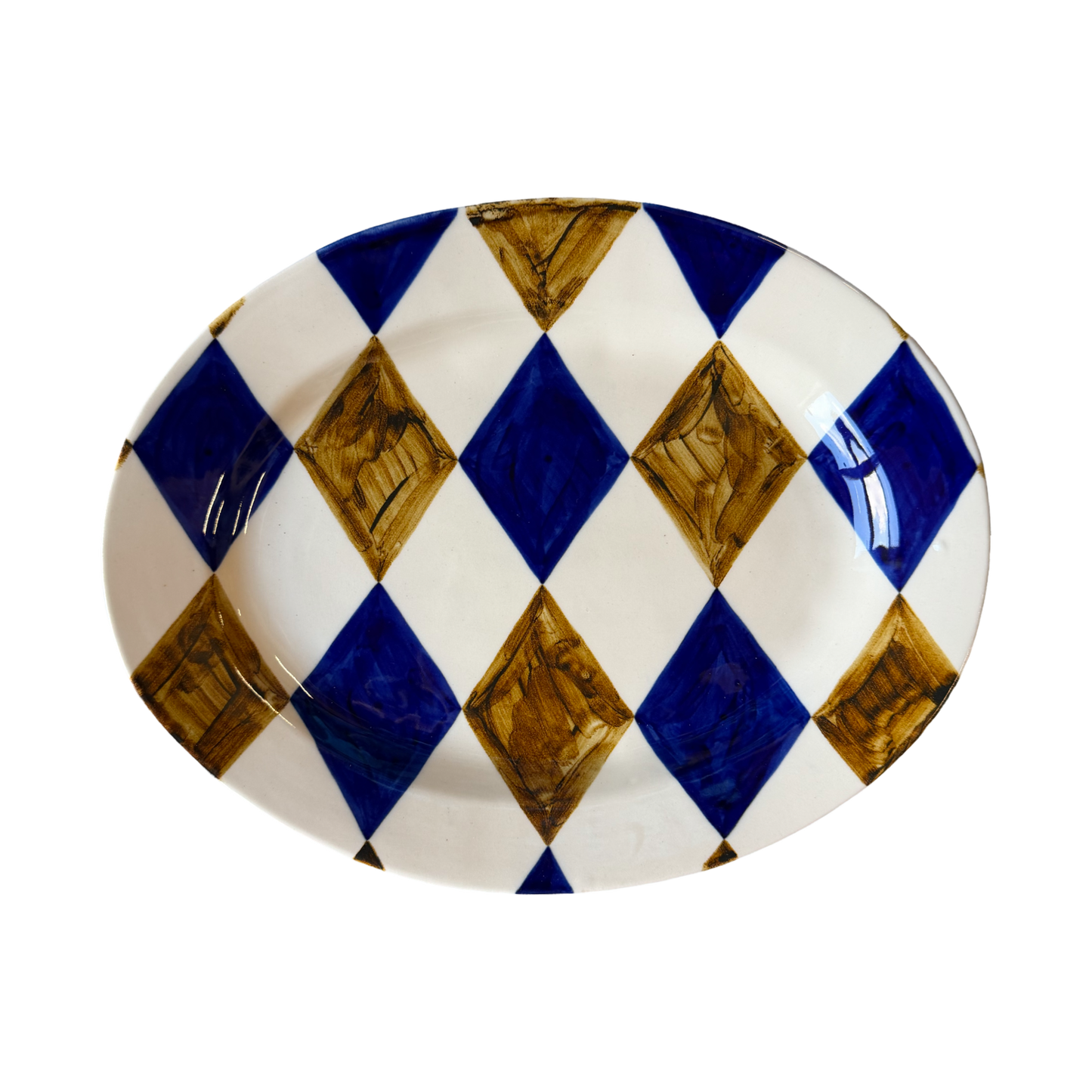 Circus Platter - Blue and Honey - Large