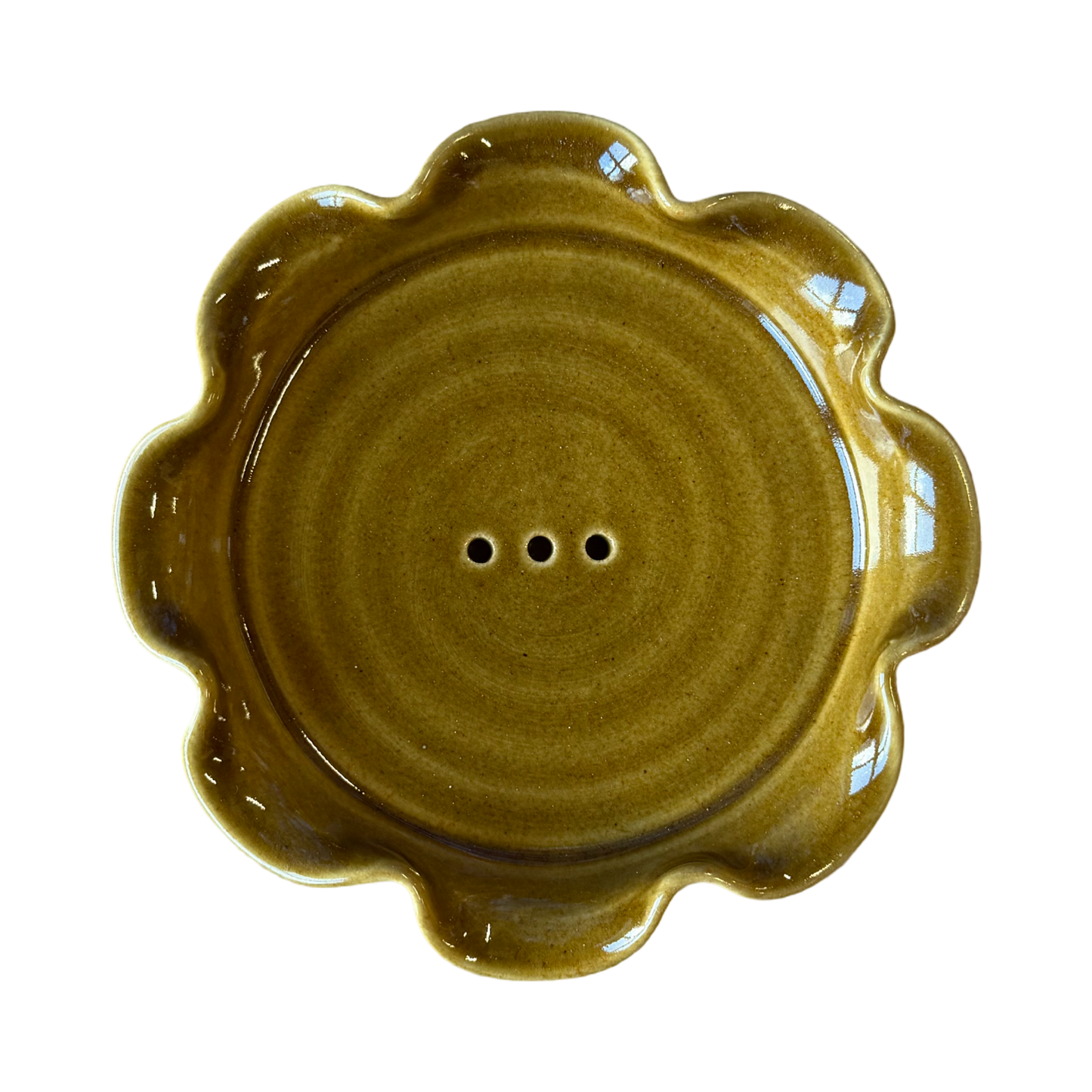 Frilly Soap Dish - Honey