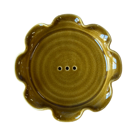 Frilly Soap Dish - Honey