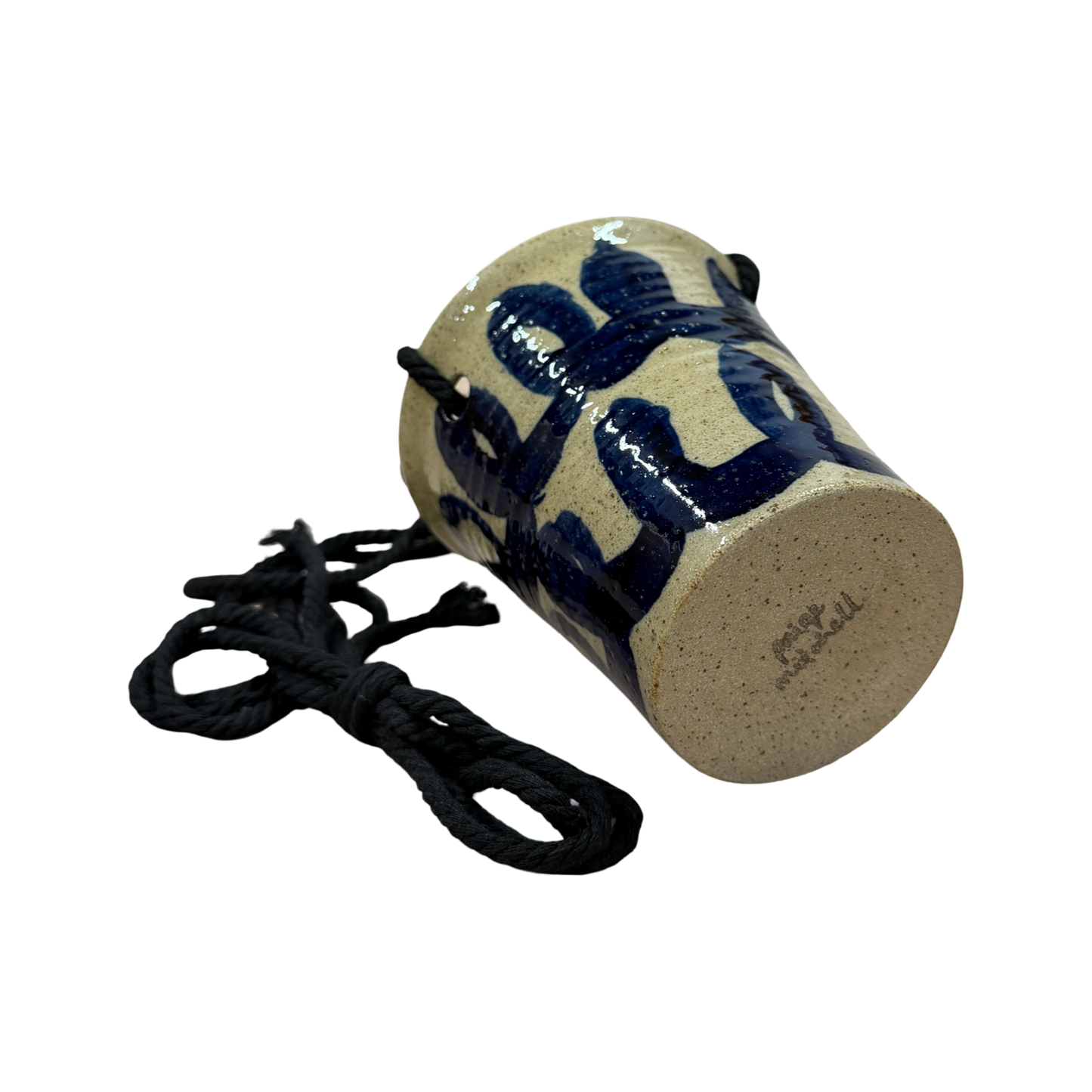 Cobalt Swirl Hanging Pot