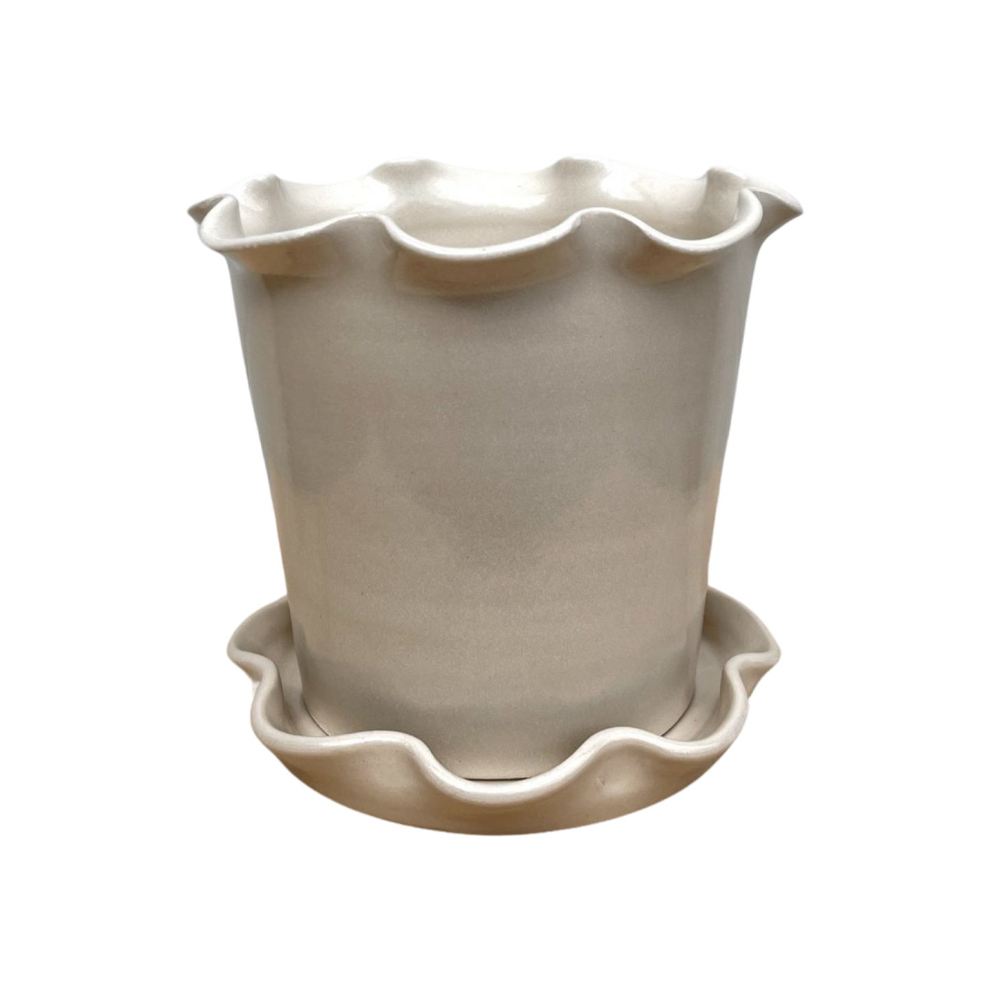 Frilly Pot - Stoneware.