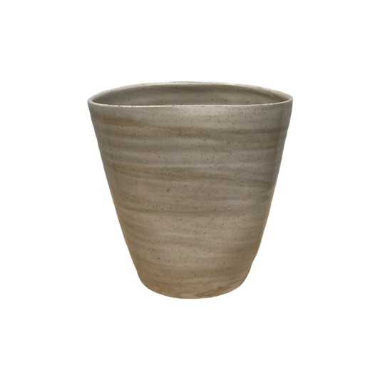 Oval Vase Marble Stoneware