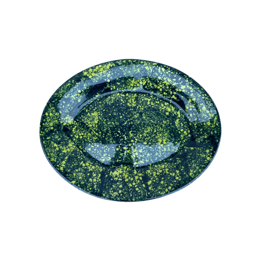 Cobalt Sponged Platter - Small Lime