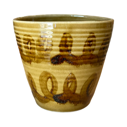 Honey Glaze Oval Vase #1