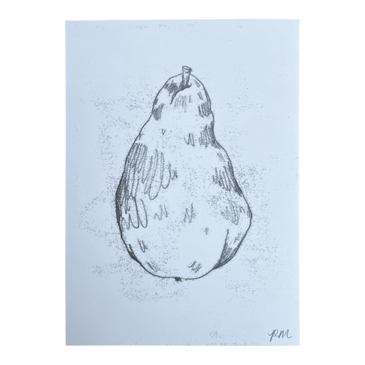 Pear Monoprint #4