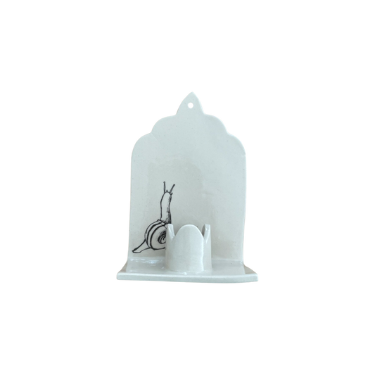 Gothic Sconce #5 Stoneware Snail
