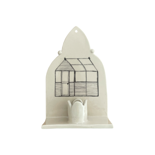 Gothic Sconce #1 Stoneware (Greenhouse)