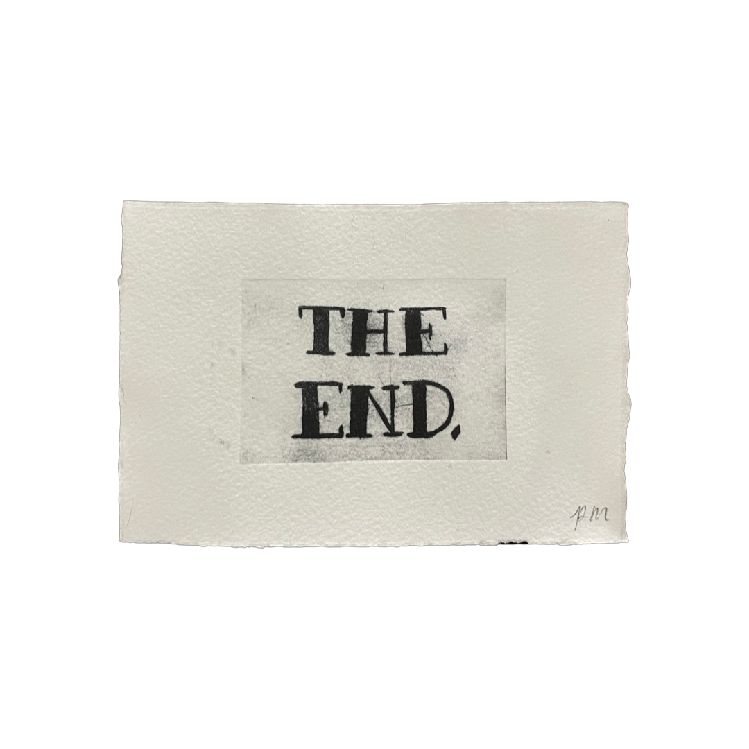 Print - The End Drypoint