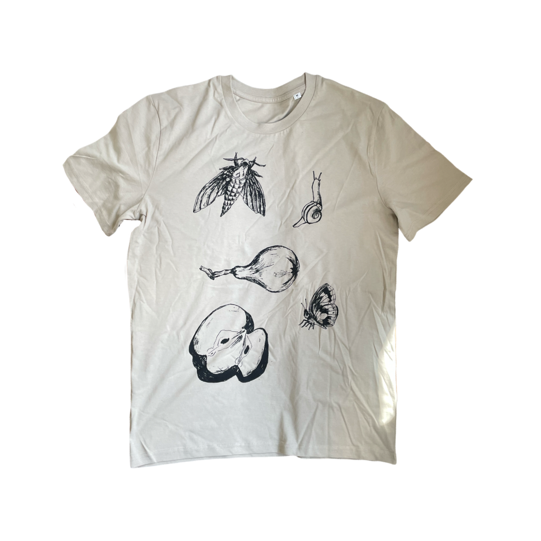 T-Shirt - Garden Print - Natural